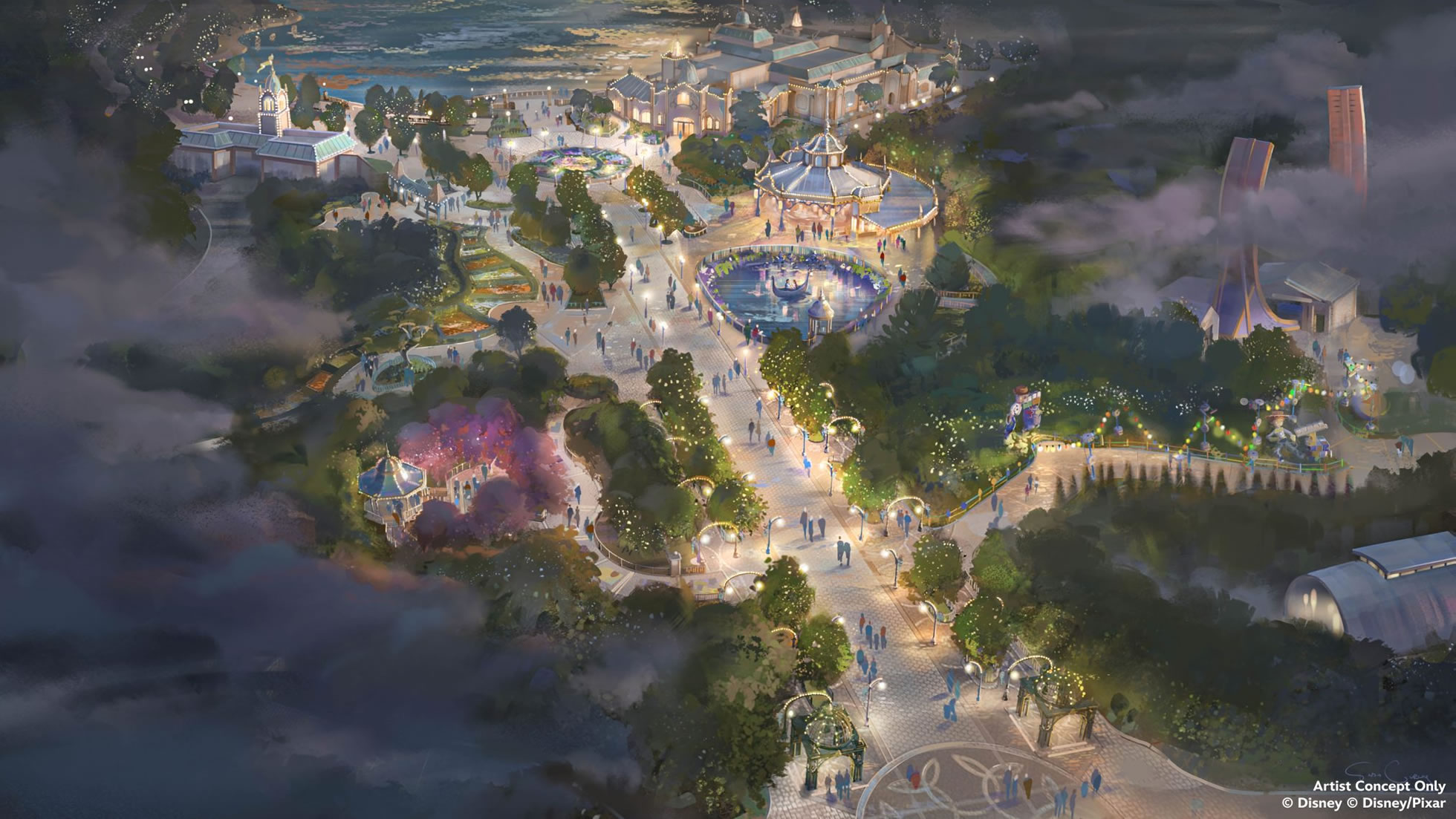 Rappresentazione lago Walt Disney Studios