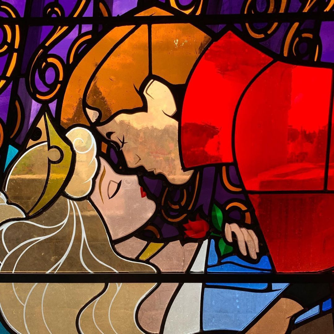 Aurora-principe-bacio-vetrata