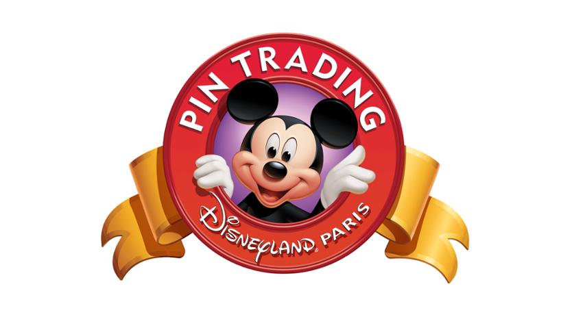 Logo Pin Trading Disneyland Paris con Mickey Mouse