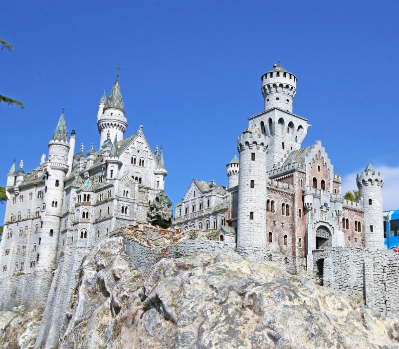 Castello di Neuschwanstein per l'Europa in Miniatura a l'Italia in Miniatura