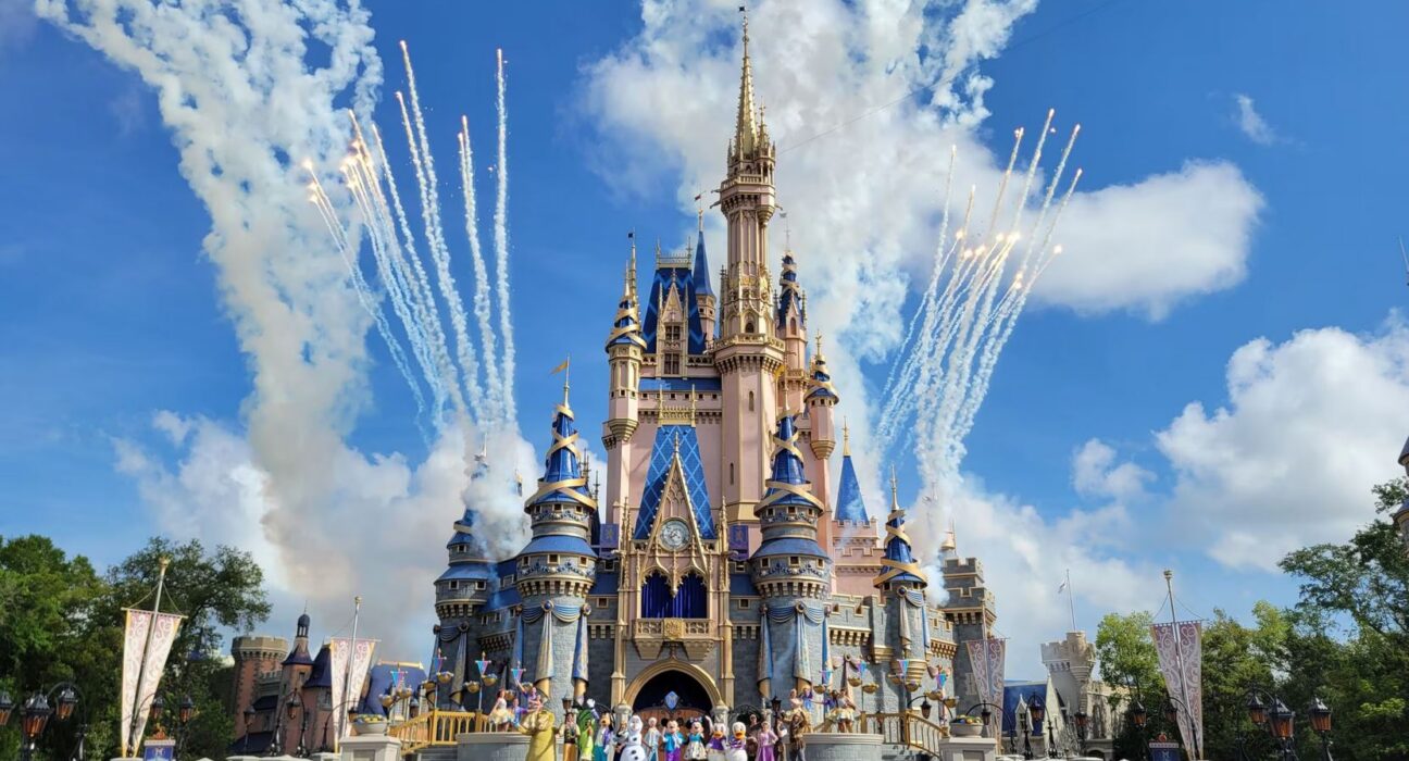 Cinderella's Castle e fuochi d'artificio a Magic Kingdom
