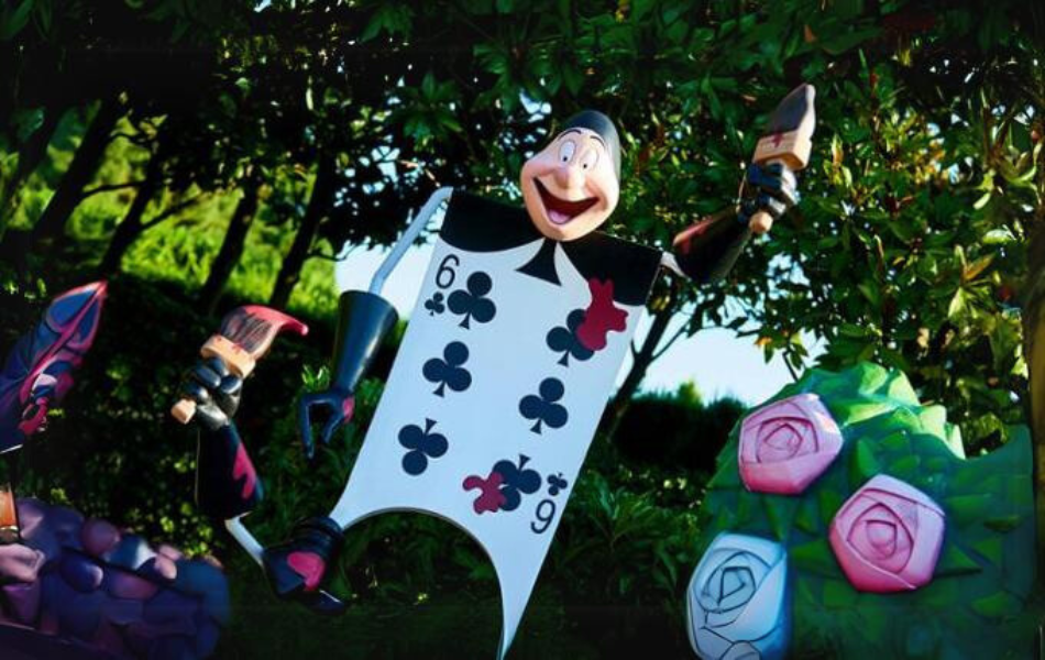 Carte al Labirinto di Alice nel Paese delle Meraviglie a Fantasyland a Disneyland Paris