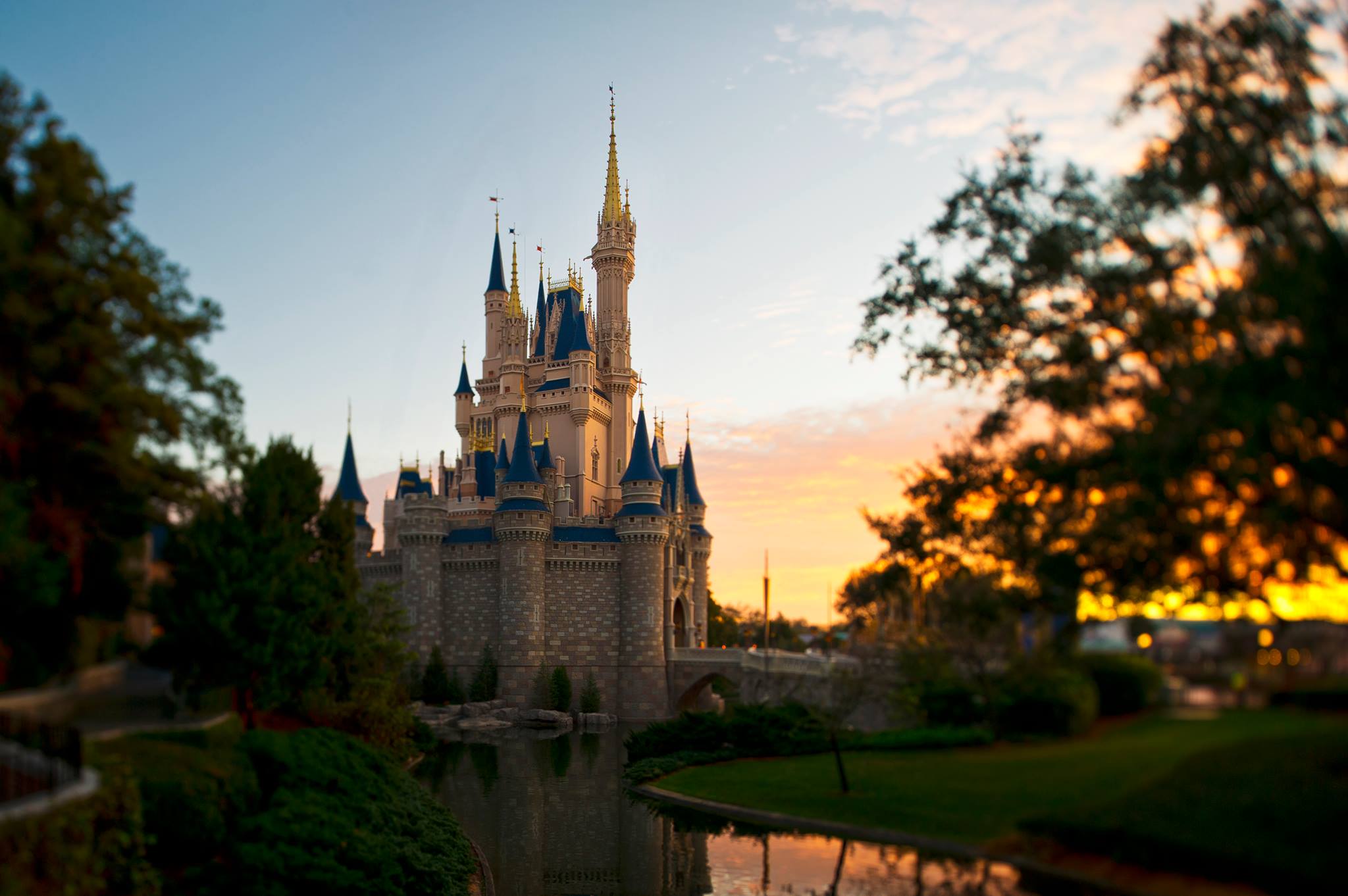 Cinderella Castle al tramonto a Walt Disney World