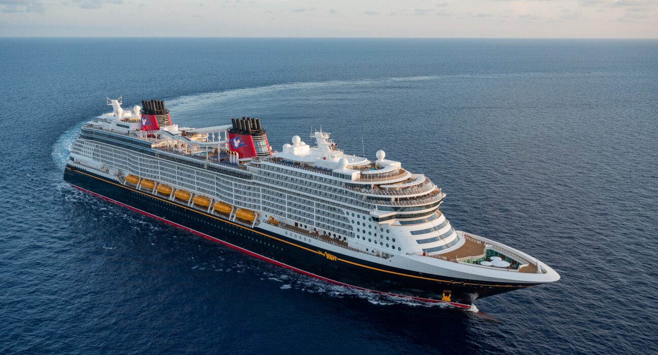 Nave da crociera Disney Cruise Line in mezzo al mare