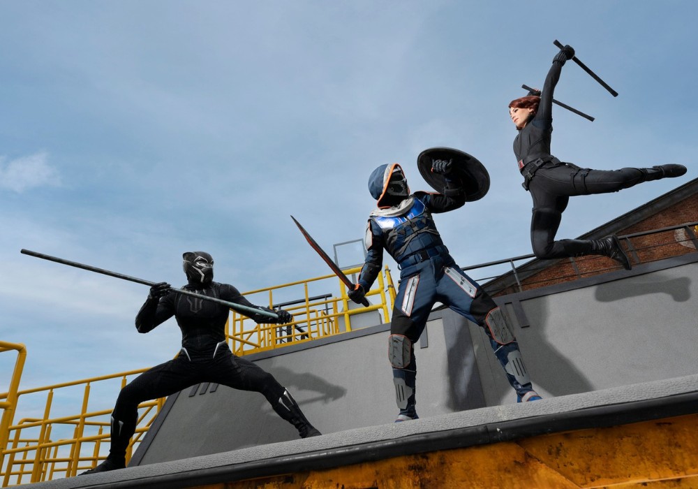 Black Widow e Black Panther uniti contro Taskmaster