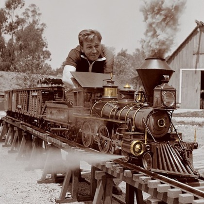 Walt Disney e il suo treno a vapore